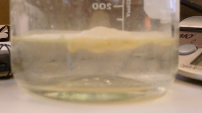 Add and mix the water and media