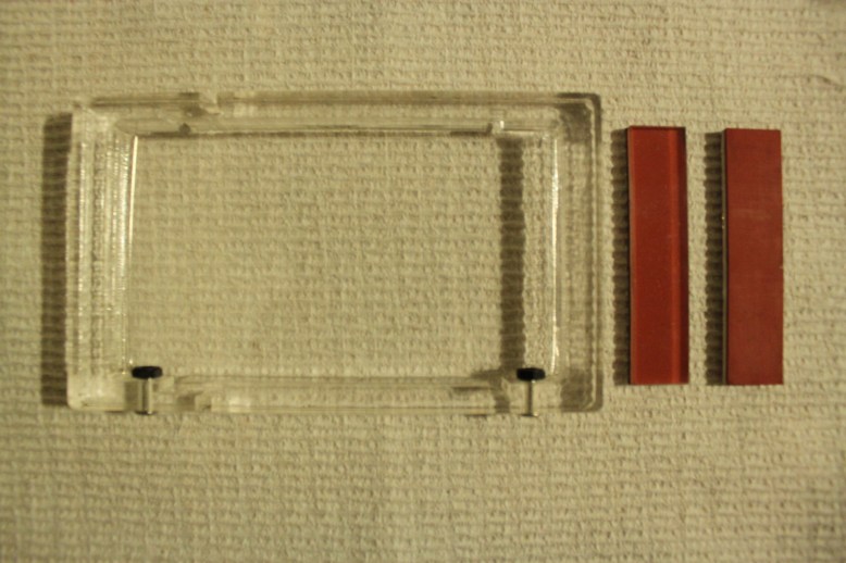 #forgotthecombatthelab? the box, and two dams for pouring the gel.