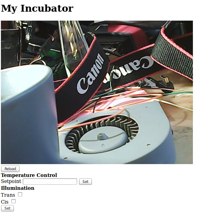 quick and dirty server with inputs for lighting and temperature